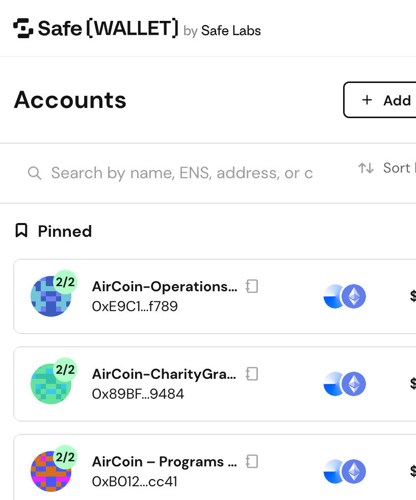 AirCoin AirCoin logo – a symbolic public good for the open world